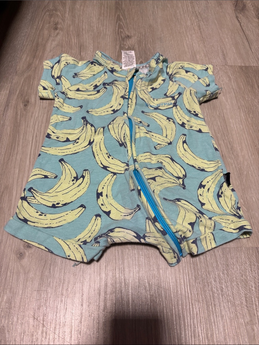 Bonds Baby/Toddler Blue Banana Print One-Piece Romper